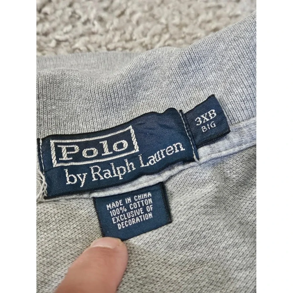 Polo Ralph Lauren Polo Shirt Men 3XB Big Heather Gray Short Sleeve Pique Cotton